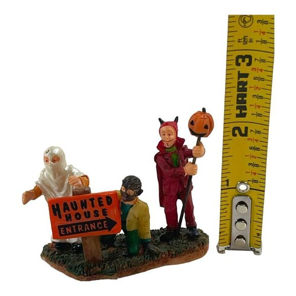 Lot Lemax Set 3 Halloween Miniature Figurines Haunted House Entrance Graveyard - Picture 3 of 12